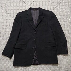 Loro Piana Fabric Black 100% Cashmere Blazer Made in Canada